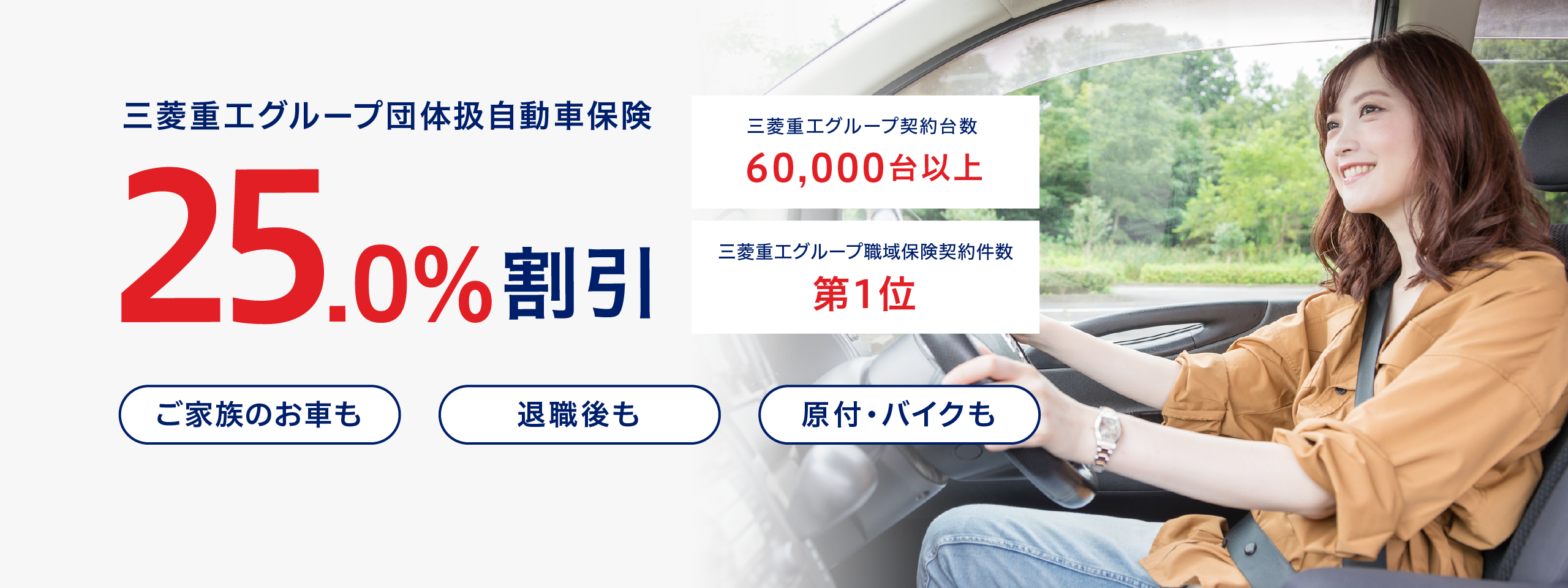 三菱重工グループ団体扱自動車保険25.0%割引