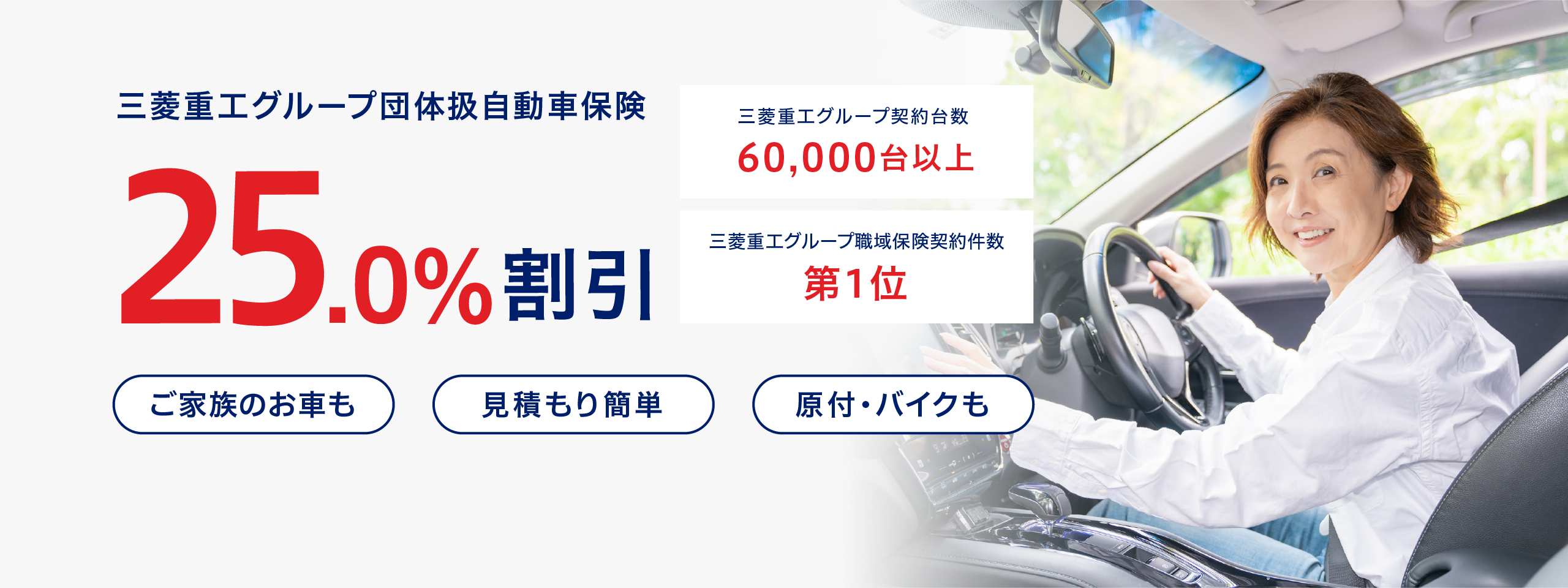 三菱重工グループ団体扱自動車保険25.0%割引